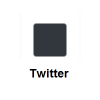 Black Medium-Small Square on Twitter Twemoji