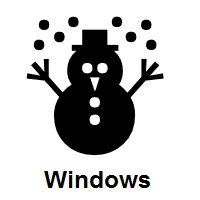 Black Snowman with Snow on Microsoft Windows