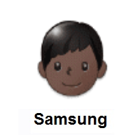 Boy: Dark Skin Tone on Samsung