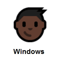 Boy: Dark Skin Tone on Microsoft Windows