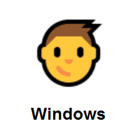 Boy on Microsoft Windows