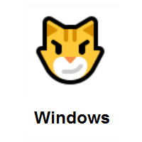 Cat Face With Wry Smile on Microsoft Windows