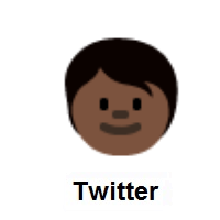 Child: Dark Skin Tone on Twitter Twemoji