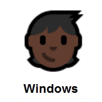 Child: Dark Skin Tone on Microsoft Windows