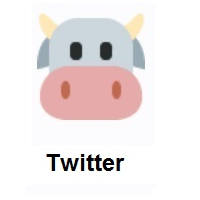 Cow Face on Twitter Twemoji