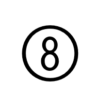 Dingbat Circled Sans-Serif Digit Eight
