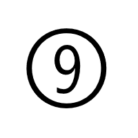 Dingbat Circled Sans-Serif Digit Nine