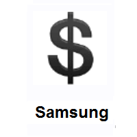 Dollar Sign on Samsung