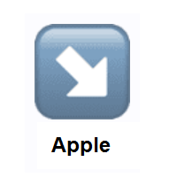 Down-Right Arrow on Apple iOS