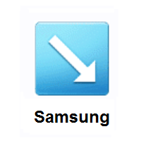 Down-Right Arrow on Samsung