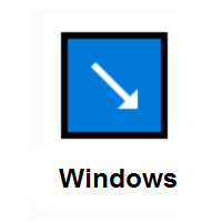 Down-Right Arrow on Microsoft Windows