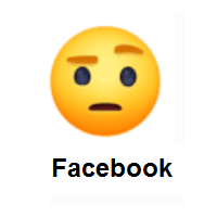Face With Raised Eyebrow on Facebook