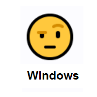 Face With Raised Eyebrow on Microsoft Windows