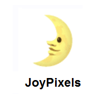 First Quarter Moon Face on JoyPixels
