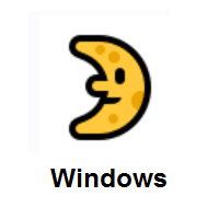 First Quarter Moon Face on Microsoft Windows