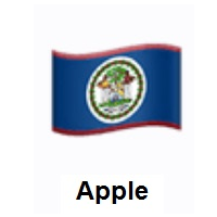 Flag of Belize on Apple iOS