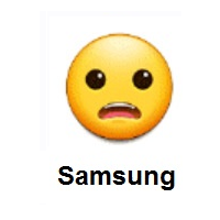 Irritating: Frowning Face with Open Mouth on Samsung
