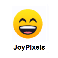 Happy Face: Grinning Face With Smiling Eyes on JoyPixels