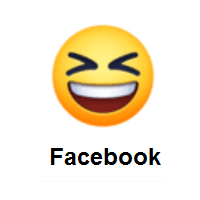 Grinning Squinting Face on Facebook