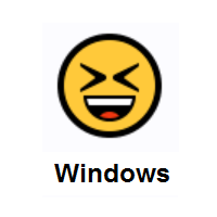 Grinning Squinting Face on Microsoft Windows