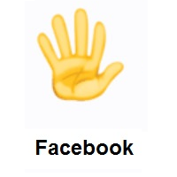 Hand With Fingers Splayed on Facebook