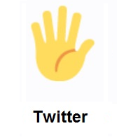 Hand With Fingers Splayed on Twitter Twemoji