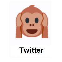 Kikazaru- Hear-No-Evil Monkey on Twitter Twemoji