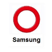 Heavy Large Circle: Hollow Red Circle on Samsung