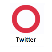 Heavy Large Circle: Hollow Red Circle on Twitter Twemoji