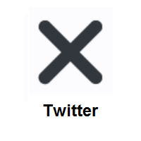 Multiplication X on Twitter Twemoji