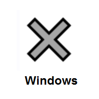 Multiplication X on Microsoft Windows