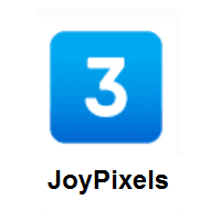 Keycap: Digit Three on JoyPixels