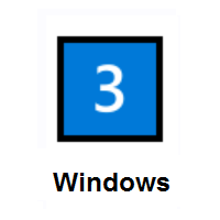 Keycap: Digit Three on Microsoft Windows