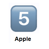 Keycap: Digit Five on Apple iOS