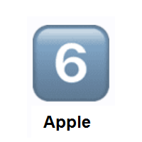 Keycap: Digit Six on Apple iOS