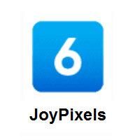 Keycap: Digit Six on JoyPixels
