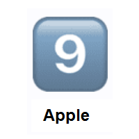 Keycap: 9 on Apple iOS