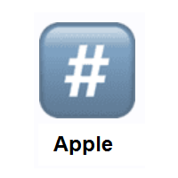 Keycap: # Hashtag on Apple iOS