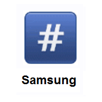 Number Sign: # Hashtag on Samsung
