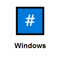 Keycap: # Hashtag on Microsoft Windows