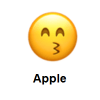 Wife Of Devil Emoji: Kissing Face with Smiling Eyes on Apple iOS