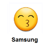 Wife Of Devil Emoji: Kissing Face with Smiling Eyes on Samsung
