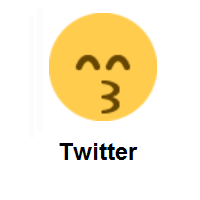 Wife Of Devil Emoji: Kissing Face with Smiling Eyes on Twitter Twemoji