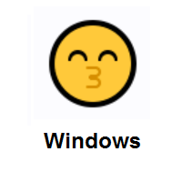 Wife Of Devil Emoji: Kissing Face with Smiling Eyes on Microsoft Windows