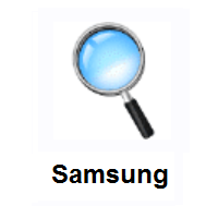 Left-Pointing Magnifying Glass: Tilted Left on Samsung