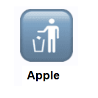 Litter in Bin Sign on Apple iOS