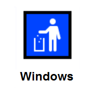 Litter in Bin Sign on Microsoft Windows