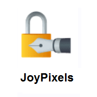 Locked With Pen on JoyPixels
