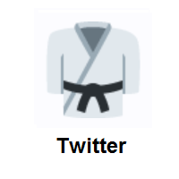 Martial Arts Uniform on Twitter Twemoji
