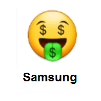 Money-Mouth Face on Samsung